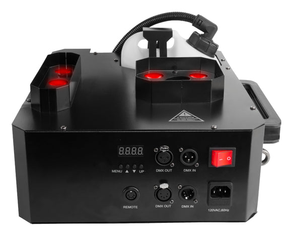 Chauvet DJ Geyser P7 Vertical Jet Fog Machine with 7x 9W RGBA+UV LEDs, 17,000cfm Output