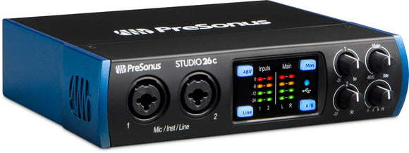 PreSonus Studio 26c 2 x 4 USB-C Audio Interface with Studio One Artist DAW Software