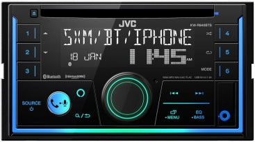 JVC, Cd Receiver, Double Din W/Bluetooth / Sirius / Alexa 2-Din CD Receiver Featuring Bluetooth / USB / SiriusXM / Amazon Alexa / 13-Band EQ / JVC Remote App Compatibility