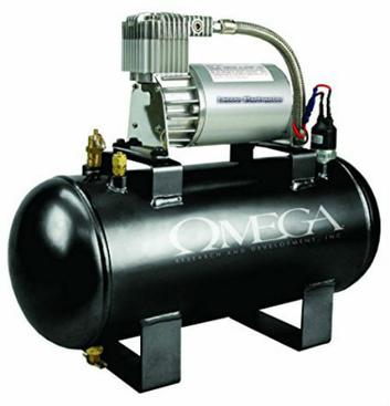 Omega, 1.5 Gallon Compressor - 110PSI 1.5 Gallon Compressor 110psi 12v 1.5 Gallon Tank , 90 To 120 Psi-35sec