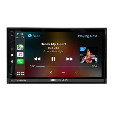 SOUNDSTREAM 2 DIN 7” MECHLESS DIGITAL MEDIA PLAYER W/ APPLE CARPLAY/ANDROID AUTO & BLUETOOTH +300W DOUBLE DIN 7
