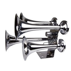 Pipeman Train Horn, 4 Metal Trumpets