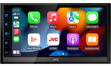 JVC, Digital Media Receiver, 6.8-Inch Capacitive Touch Control Monitor, Apple CarPlay / Android Auto Digital Media Receiver 6.8-Inch Capacitive Touch Control Monitor / Apple CarPlay / Android Auto / USB Mirroring / IDatalink Maestro Ready/ 13-Band EQ