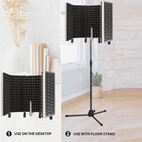 Technical Pro 5-Panel Professional Vocal Microphone Isolation Shield Portable Studio Mic Sound Absorbing Foam Reflector for Studio Recording Foldable Sound Absorbing Panel