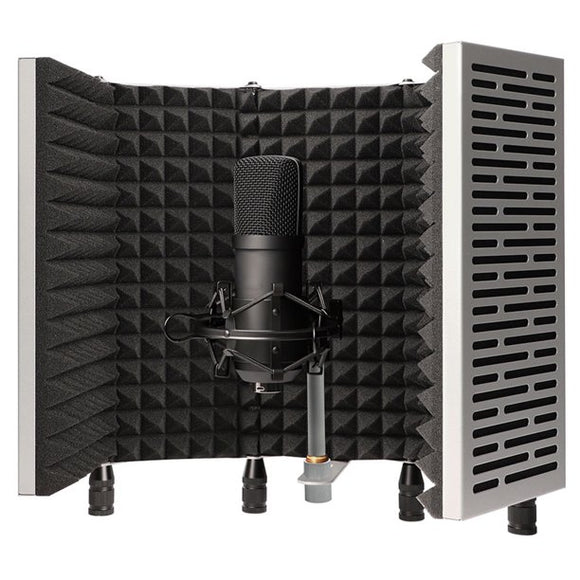 Technical Pro 5-Panel Professional Vocal Microphone Isolation Shield Portable Studio Mic Sound Absorbing Foam Reflector for Studio Recording Foldable Sound Absorbing Panel