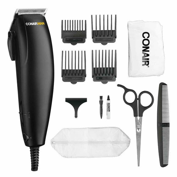 ConairMAN HC102R 12-piece  Hair Clipper, Great for Travel with Dual-Voltage