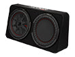 Kicker 48TCWRT122 Truck-style sealed enclosure with single 12" CompRT® 2-ohm subwoofer and passive radiator