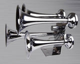 Pipeman Train Horn, 4 Metal Trumpets