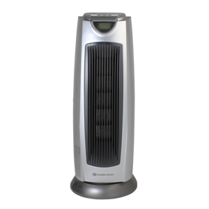 Comfort Zone CZ499R 1500W Electric Ceramic Oscillating Digital Tower Heater with Remote, Silver